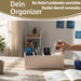 KI-generiertes Bild,XL Landhaus Holz Aufbewahrungsbox 34cm 4 Fächer Cutlery Stiftebox Besteckkorb