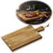 KI-generiertes Bild Holz Griffbrett Servierbrett 45cm Akazie XL Eckig Schneidebrett Tranchierbrett