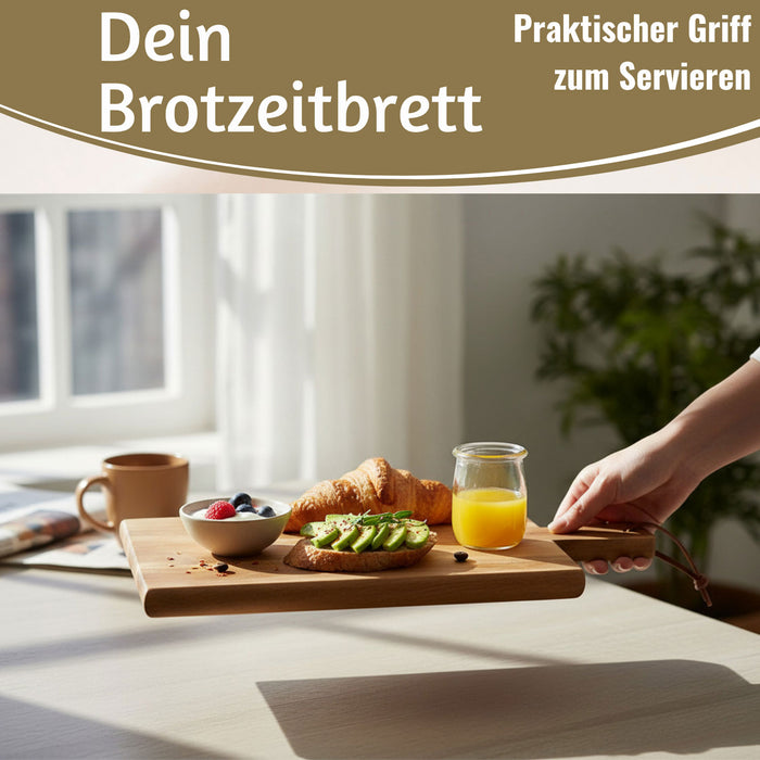 KI-generiertes Bild,Holz Griffbrett Servierbrett 29cm Akazie Eckig Frühstücksbrett Küchenbrett