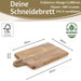 KI-generiertes Bild,Mango Holz Schneidebrett mit Griff 32cm Vesperbrett Tranchierbrett Massiv