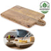 KI-generiertes Bild Mango Holz Schneidebrett mit Griff 32cm Vesperbrett Tranchierbrett Massiv