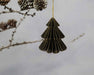 KI-generiertes Bild,3x Papier Tannenbaum Grau Anthrazit Schwarz 8cm Deko-Hänger Weihnachten