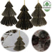 KI-generiertes Bild 3x Papier Tannenbaum Grau Anthrazit Schwarz 8cm Deko-Hänger Weihnachten