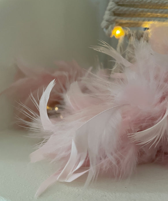 KI-generiertes Bild,Brillant Feder Boa 1,84 Meter Rosa Edle Weihnachts-Girlande Party Baum-Deko