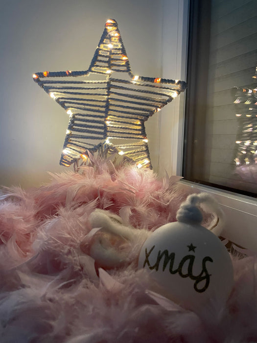 KI-generiertes Bild,Brillant Feder Boa 1,84 Meter Rosa Edle Weihnachts-Girlande Party Baum-Deko