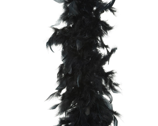 KI-generiertes Bild,Brillant Feder Boa 1,84 Meter Schwarz Edle Weihnachts-Girlande Party Baum-Deko