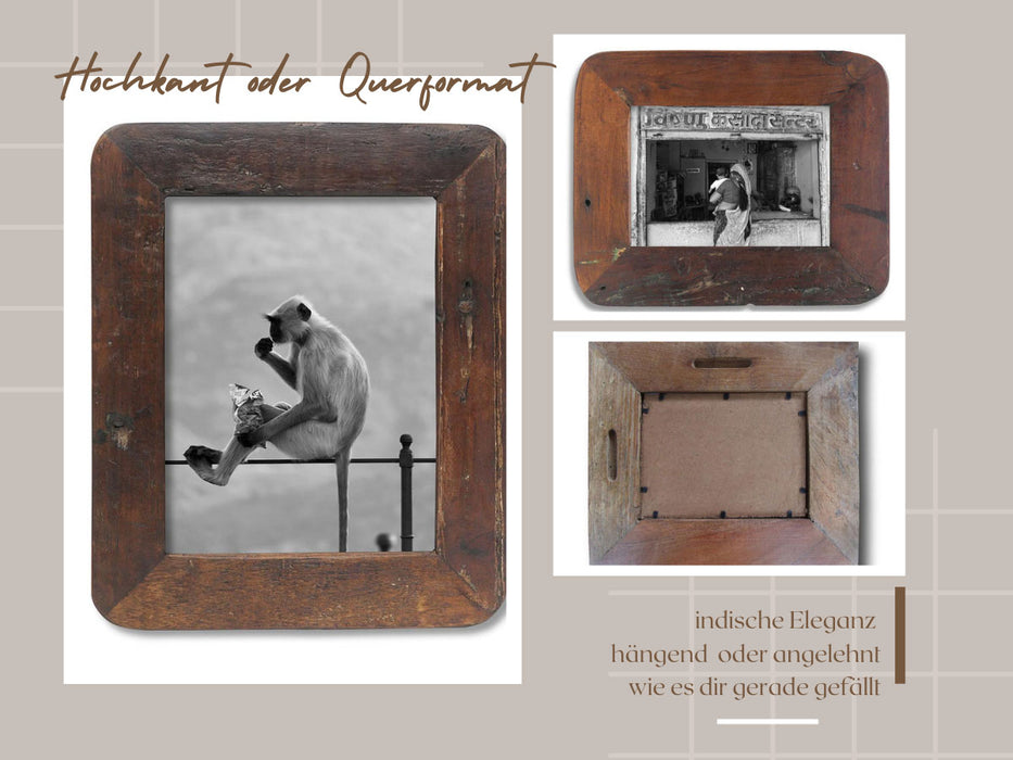 KI-generiertes Bild,Vintage Bilderrahmen Dehli 10x15cm Fotorahmen Retro