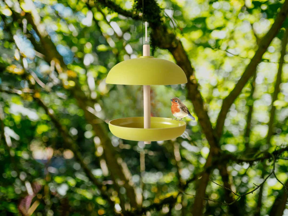 KI-generiertes Bild,Vogel Futterstation Fressbar Grün Kunstharz Vogel-Futterhaus zum Aufhängen