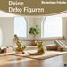 KI-generiertes Bild,2x Yoga Deko-Figuren Frösche Set 8cm Skulptur Gymnastik Feng Shui Deko-Objekt