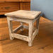KI-generiertes Bild,Vintage Holz Fußhocker Tritthocker Weiß 26cm Fundholz Schemel Fußbank Bänkchen