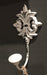 KI-generiertes Bild,2x Vintage Kleiderhaken 15x7cm Weiß Blume Garderobenhaken Wandhaken
