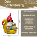 KI-generiertes Bild,XL Deko Figur Gartenzwerg Gelb sitzend 17cm Gnom Skulptur Gartenstatue Statue Objekt