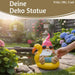 KI-generiertes Bild,XL Deko Figur Gartenzwerg Gelb sitzend 17cm Gnom Skulptur Gartenstatue Statue Objekt