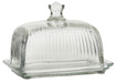 KI-generiertes Bild,Vintage Glas Butterdose 17x12cm 2tlg. Deckel Beurre Butterglocke Butterschale