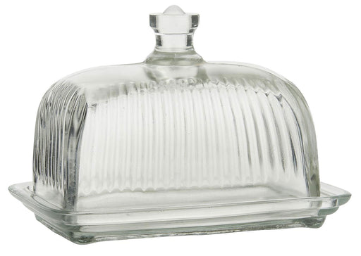 KI-generiertes Bild,Vintage Glas Butterdose 17x12cm 2tlg. Deckel Beurre Butterglocke Butterschale