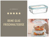 KI-generiertes Bild,Glas Frischhaltedose Cook & Lock 1000ml mit Deckel Lebensmittel Mikrowelle Gefrierbox