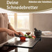 KI-generiertes Bild,2´er Set ESG Glas Herdabdeckplatten Schiefer 52x30cm Glasschneidebrett Schneidebrett