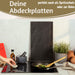 KI-generiertes Bild,2´er Set ESG Glas Herdabdeckplatten Schiefer 52x30cm Glasschneidebrett Schneidebrett