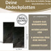 KI-generiertes Bild,2´er Set Glas Herdabdeckplatten Schiefer 52x30cm Glasschneidebrett Schneidebrett