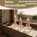 KI-generiertes Bild,3er Set Glas Kerzenständer Klar 7cm Kerzenhalter für Stabkerzen Teelichter