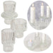 KI-generiertes Bild 3er Set Glas Kerzenständer Klar 7cm Kerzenhalter für Stabkerzen Teelichter