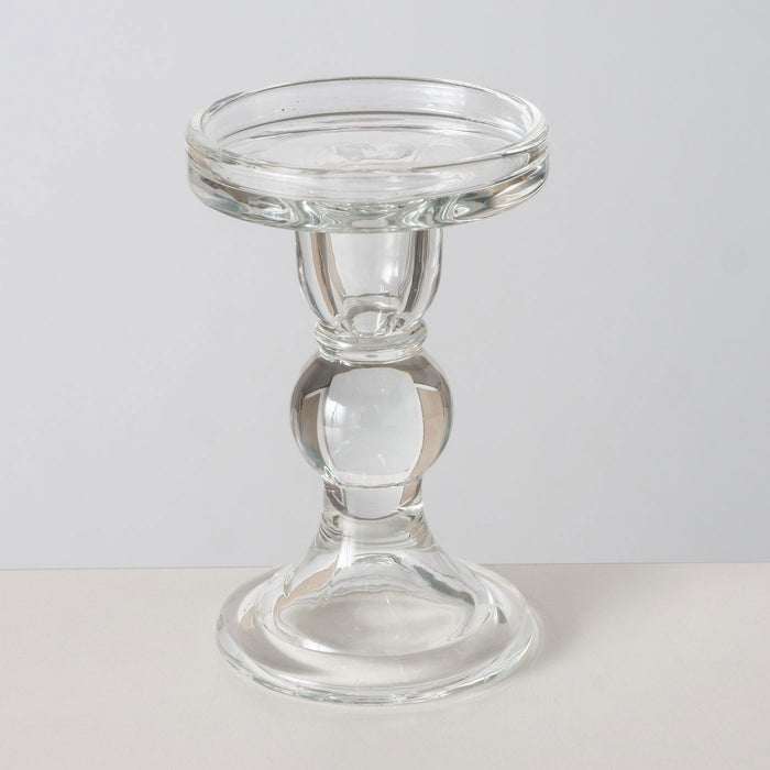 KI-generiertes Bild,3er Set Glas Kerzenständer Klar 28cm Kerzenhalter für Stabkerzen Stumpenkerzen