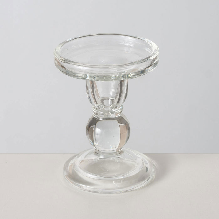 KI-generiertes Bild,3er Set Glas Kerzenständer Klar 28cm Kerzenhalter für Stabkerzen Stumpenkerzen