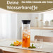 KI-generiertes Bild,Glaskaraffe Wasserkaraffe 1L Borosilikat Glas Flasche Deckel Sieb Krug Flasche