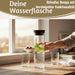 KI-generiertes Bild,Glaskaraffe Wasserkaraffe 1L Borosilikat Glas Flasche Deckel Sieb Krug Flasche