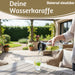 KI-generiertes Bild,Glaskaraffe Wasserkaraffe 1L Borosilikat Glas Flasche Deckel Sieb Krug Flasche