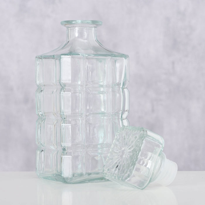 KI-generiertes Bild,Glaskaraffe Kristall Whisky Karaffe 900ml Dekanter für Whiskey Cognac Rum Gin