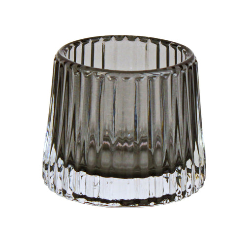 KI-generiertes Bild,2x Glas Teelichthalter Set 7x8cm Ibiza Grau Teelichtglas Windlicht-Halter