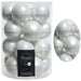 KI-generiertes Bild 18-20 Design Glas Weihnachtskugeln 6cm Winter Weiß Christbaum Dekokugel