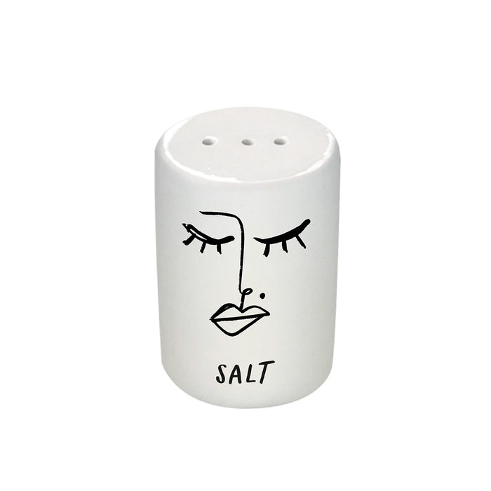 KI-generiertes Bild,2-fach Salzstreuer Pfefferstreuer Salt & Pepper Creme Weiß 6cm Porzellan