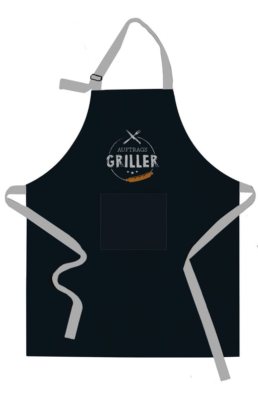 KI-generiertes Bild,Grillschürze BBQ "Auftrags-Griller" Kochschürze mit Tasche 85x65cm Baumwolle