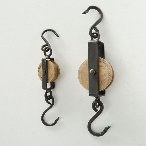 KI-generiertes Bild,Loft Flaschenzug 20-27cm 2´er Set Wandhaken Deckenhaken Schiffsblock Umlenkrolle
