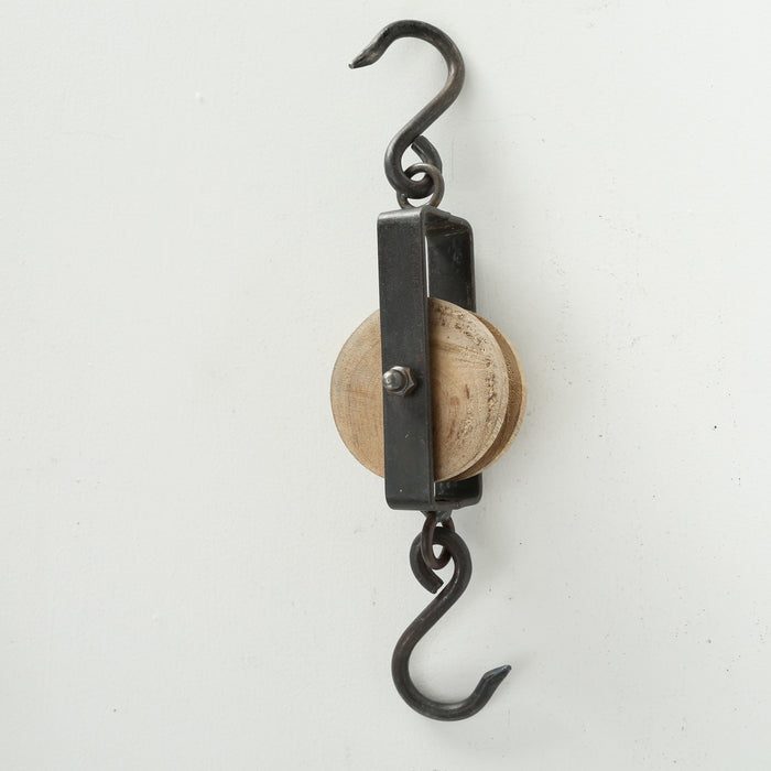 KI-generiertes Bild,Loft Flaschenzug 20-27cm 2´er Set Wandhaken Deckenhaken Schiffsblock Umlenkrolle
