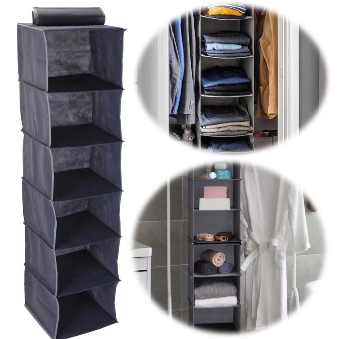KI-generiertes Bild Hängeorganizer 6 Fächer Hängeregal 120x30cm Breit Schuhregal Hängeaufbewahrung