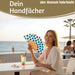 KI-generiertes Bild,Handfächer Holz Stoff Fächer "Cool Vibes Only" Schwarz faltbar Faltfächer