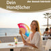 KI-generiertes Bild,Handfächer Holz Stoff Fächer "Cool Vibes Only" Schwarz faltbar Faltfächer