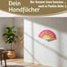 KI-generiertes Bild,Handfächer Holz Stoff Fächer "Geh mir aus der Sonne" Pink faltbar Faltfächer