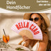 KI-generiertes Bild,Handfächer Holz Stoff Fächer "Cool Vibes Only" Schwarz faltbar Faltfächer