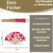 KI-generiertes Bild,Handfächer Holz Stoff Fächer "Herzen" Rot Pink faltbar Faltfächer