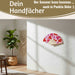 KI-generiertes Bild,Handfächer Holz Stoff Fächer "Herzen" Rot Pink faltbar Faltfächer
