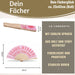 KI-generiertes Bild,Handfächer Holz Stoff Fächer "Older Wiser Hotter" Pink Rot faltbar Faltfächer