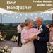 KI-generiertes Bild,Handfächer Holz Stoff Fächer "Older Wiser Hotter" Pink Rot faltbar Faltfächer
