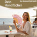 KI-generiertes Bild,Handfächer Holz Stoff Fächer "Older Wiser Hotter" Pink Rot faltbar Faltfächer
