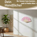 KI-generiertes Bild,Handfächer Holz Stoff Fächer "Older Wiser Hotter" Pink Rot faltbar Faltfächer