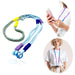 KI-generiertes Bild Crossbody Handykette Palma Blau Gelb Lila mit Universalpad zum Umhängen Smartphones