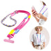 KI-generiertes Bild Crossbody Handykette Palma Rose Lila mit Universalpad zum Umhängen Smartphones